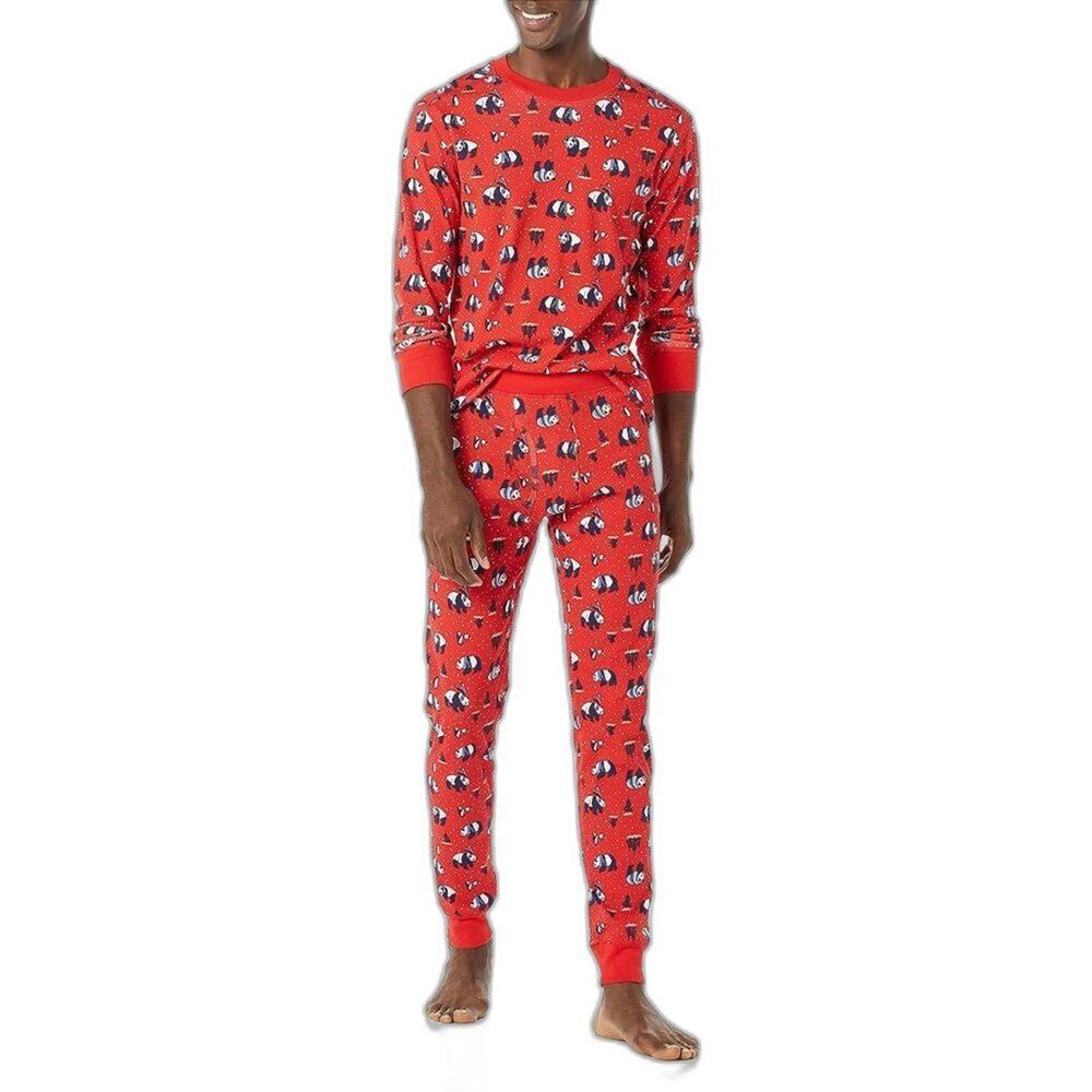 Amazon Essentials Knit Pajama Set Size XXL Red (768)